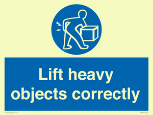 Lift heavy objects correctly